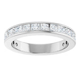 10K Gold Square Natural Diamond Channel-Set Anniversary Band – 9/10 CTW - White Gold - view 3
