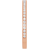 10K Gold Round Natural Diamond Channel-Set Anniversary Band – 1/2 CTW – Sizes 15-20 - Rose Gold - view 4