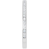 10K Gold Round Natural Diamond Channel-Set Anniversary Band – 1/2 CTW – Sizes 15-20 - White Gold - view 4
