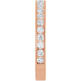 14K Gold Round Lab-Grown Diamond Channel-Set Anniversary Band – 2.25 mm Stones - Rose Gold - view 4