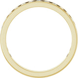 14K Gold Round Lab-Grown Diamond Channel-Set Anniversary Band – 3 mm Stones (1 7/8–2 CTW) - Yellow Gold - view 2