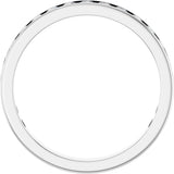 14K Gold Round Lab-Grown Diamond Channel-Set Anniversary Band – 3 mm Stones (1 7/8–2 CTW) - White Gold - view 2