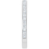 14K Gold Square Natural Diamond Channel-Set Anniversary Band – 1.75x1.75 mm Stones - White Gold - view 4