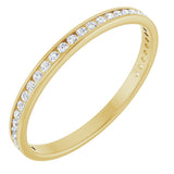 10K Gold Round Lab-Grown Diamond Channel-Set Anniversary Band – 1.5 mm Stones (1/2 CTW) - Yellow Gold