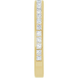 14K Gold Square Lab-Grown Diamond Channel-Set Anniversary Band – 1.5x1.5 mm Stones - Yellow Gold - view 4