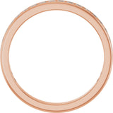 14K Gold Square Lab-Grown Diamond Channel-Set Anniversary Band – 1.5x1.5 mm Stones - Rose Gold - view 2