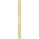 14K Gold Round Lab-Grown Diamond Channel-Set Anniversary Band – 1.5 mm Stones (1/2 CTW) - Yellow Gold - view 4