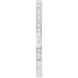 14K Gold Round Lab-Grown Diamond Channel-Set Anniversary Band – 1.5 mm Stones (1/2 CTW) - White Gold - view 4