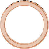 14K Gold Round Natural Diamond Channel-Set Anniversary Band – 2.25 mm Stones - Rose Gold - view 2
