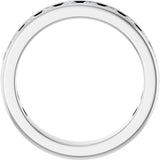14K Gold Round Lab-Grown Diamond Channel-Set Anniversary Band – 2.25 mm Stones - White Gold - view 2