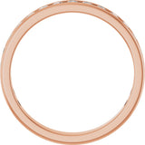 14K Gold Round Natural Diamond Channel-Set Anniversary Band – 2.25 mm Stones - Rose Gold - view 2