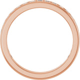 14K Gold Square Lab-Grown Diamond Channel-Set Anniversary Band – 1.5x1.5 mm Stones - Rose Gold - view 2