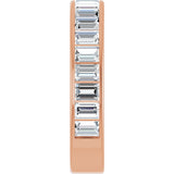 14K Gold Straight Baguette Lab-Grown Diamond Channel-Set Anniversary Band – 3x2 mm Stones - Rose Gold - view 4