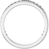 14K Gold Straight Baguette Natural Diamond Channel-Set Anniversary Band – 3x1.5 mm Stones - White Gold - view 2