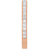 14K Gold Square Lab-Grown Diamond Channel-Set Anniversary Band – 2x2 mm Stones - Rose Gold - view 4