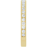 10K Gold Round Natural Diamond Channel-Set Anniversary Band – 3/4 CTW - Yellow Gold - view 4