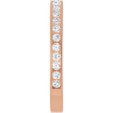 10K Gold Round Natural Diamond Channel-Set Anniversary Band – 3/4 CTW - Rose Gold - view 4