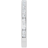 10K Gold Round Natural Diamond Channel-Set Anniversary Band – 1/2 CTW – Sizes 4-14.5 - White Gold - view 4