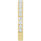14K Gold Round Natural Diamond Channel-Set Anniversary Band – 3 mm Stones (1 7/8–2 CTW) - Yellow Gold - view 4