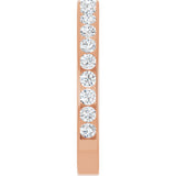 14K Gold Round Natural Diamond Channel-Set Anniversary Band – 3 mm Stones (1 7/8–2 CTW) - Rose Gold - view 4