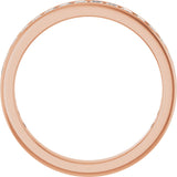 14K Gold Square Lab-Grown Diamond Channel-Set Anniversary Band – 2x2 mm Stones - Rose Gold - view 2