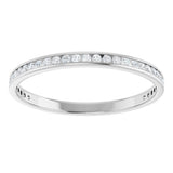 14K Gold Round Lab-Grown Diamond Channel-Set Anniversary Band – 1.5 mm Stones (1/2 CTW) - White Gold - view 3