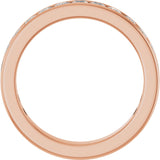 10K Gold Square Natural Diamond Channel-Set Anniversary Band – 1 3/8 CTW - Rose Gold - view 2
