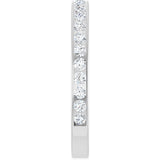 14K Gold Round Lab-Grown Diamond Channel-Set Anniversary Band – 2.5 mm Stones - White Gold - view 4