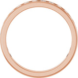 14K Gold Round Lab-Grown Diamond Channel-Set Anniversary Band – 2.5 mm Stones - Rose Gold - view 2
