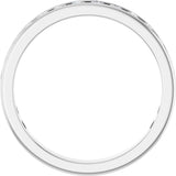 14K Gold Round Lab-Grown Diamond Channel-Set Anniversary Band – 2.5 mm Stones - White Gold - view 2