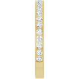14K Gold Round Natural Diamond Channel-Set Anniversary Band – 2.25 mm Stones (1 CTW) - Yellow Gold - view 4