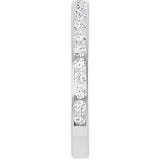 14K Gold Round Lab-Grown Diamond Channel-Set Anniversary Band – 2.25 mm Stones (1 CTW) - White Gold - view 4
