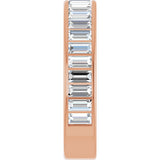 14K Gold Straight Baguette Natural Diamond Channel-Set Anniversary Band – 3x1.5 mm Stones - Rose Gold - view 4