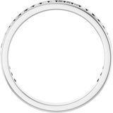 14K Gold Straight Baguette Lab-Grown Diamond Channel-Set Anniversary Band – 3x1.5 mm Stones - White Gold - view 2