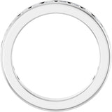 10K Gold Square Natural Diamond Channel-Set Anniversary Band – 9/10 CTW - White Gold - view 2