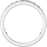 14K Gold Straight Baguette Lab-Grown Diamond Channel-Set Anniversary Band – 3x2 mm Stones - White Gold - view 2