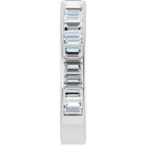 14K Gold Straight Baguette Natural Diamond Channel-Set Anniversary Band – 3x2 mm Stones - White Gold - view 4