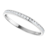 10K Gold Round Natural Diamond Channel-Set Anniversary Band – 1/2 CTW – Sizes 15-20 - White Gold - view 5