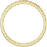 14K Gold Round Natural Diamond Channel-Set Anniversary Band – 1.5 mm Stones - Yellow Gold - view 2