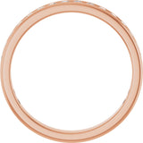 14K Gold Round Lab-Grown Diamond Channel-Set Anniversary Band – 1.5 mm Stones - Rose Gold - view 2