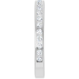 14K Gold Round Lab-Grown Diamond Channel-Set Anniversary Band – 1.5 mm Stones - White Gold - view 4
