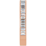 14K Gold Straight Baguette Natural Diamond Channel-Set Anniversary Band – 3x1.5 mm Stones - Rose Gold - view 4
