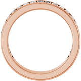 14K Gold Straight Baguette Lab-Grown Diamond Channel-Set Anniversary Band – 3x1.5 mm Stones - Rose Gold - view 2