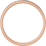 14K Gold Straight Baguette Natural Diamond Channel-Set Anniversary Band – 3x1.5 mm Stones (1 3/8–1 1/2 CTW) - Rose Gold - view 2