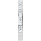 14K Gold Square Lab-Grown Diamond Channel-Set Anniversary Band – 1.5x1.5 mm Stones - White Gold - view 4