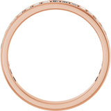 14K Gold Straight Baguette Lab-Grown Diamond Channel-Set Anniversary Band – 3x2 mm Stones - Rose Gold - view 2