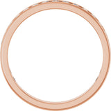14K Gold Round Lab-Grown Diamond Channel-Set Anniversary Band – 2.5 mm Stones - Rose Gold - view 2