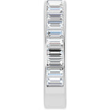 14K Gold Straight Baguette Lab-Grown Diamond Channel-Set Anniversary Band – 3x1.5 mm Stones - White Gold - view 4