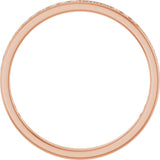 10K Gold Square Natural Diamond Channel-Set Anniversary Band – 7/8 CTW - Rose Gold - view 2