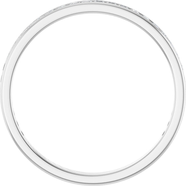 10K Gold Square Natural Diamond Channel-Set Anniversary Band – 9/10 CTW - White Gold - view 2